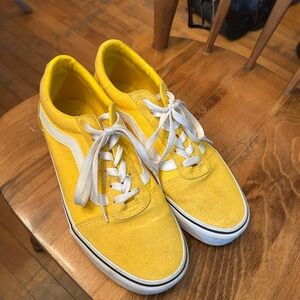 Vans Yellow and White Women's Sneakers